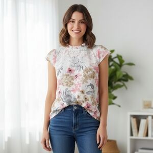 Floral Lace Women's Blouse